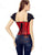 Buckle Up Sequined Corset - Red - S