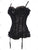 Polka Dot Ruffle Padded Corset - Black - XL