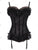 Polka Dot Ruffle Padded Corset - Black - XL