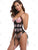 See Through Lace Insert Mesh Corset - Pig Pink - L