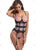 See Through Lace Insert Mesh Corset - Pig Pink - L