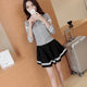 Women Student School Uniform Sailor Skirts F