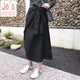 High Waist Straight Mid-calf Solid Skirts Female Plus Size Street Style Skirts