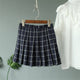 High Waist Cotton Mini Pleated Skirts