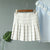 High Waist Cotton Mini Pleated Skirts