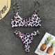 2019 New High Waist  Bikini set Yellow Bandeau Swimsuit Sexy Print Thong Bikini Women Swimwear Two-pieces Bather Bathing Suit