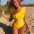 2019 Print Floral One Piece Swimsuit Women Padded Swimwear Bandage Cut Out Mnokini Bathing Suit Plus Size Swimwear XXXL