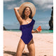 2019 Print Floral One Piece Swimsuit Women Padded Swimwear Bandage Cut Out Mnokini Bathing Suit Plus Size Swimwear XXXL