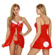 Red Christmas Erotic Lingerie Babydoll