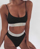 2019 Sexy Black White Bikini Swimwear Women Swimsuit Brazilian Bikini Set  Halter Top Beach wear Bathing Suits Biquini female