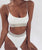 2019 Sexy Black White Bikini Swimwear Women Swimsuit Brazilian Bikini Set  Halter Top Beach wear Bathing Suits Biquini female