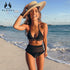 2019 Sexy Halter Retro Mesh Hollow Out String Biquini Bathing Suit Female Swimsuit High Waist Plus Size Swimwear Women Bikini