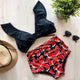 2019 Sexy High Waist Bikini Women Swimwear Push Up Swimsuit Ruffle Bathing Suit Polka Dot Biquinis Summer Beach Wear Female