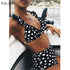 2019 Sexy High Waist Bikini Women Swimwear Push Up Swimsuit Ruffle Bathing Suit Polka Dot Biquinis Summer Beach Wear Female