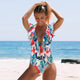 2019 Sexy One Piece Swimsuit Push Up Swimwear Women Ruffle Monokini Adjustable Shoulder Swimsuit Bodysuit Bathing Suit Swim Wear