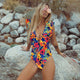 2019 Sexy One Piece Swimsuit Push Up Swimwear Women Ruffle Monokini Adjustable Shoulder Swimsuit Bodysuit Bathing Suit Swim Wear