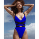 2019 Sexy One Piece Swimsuit Women Swimwear Female Solid Black Thong Backless Monokini Bathing Suit XL