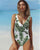 2019 Sexy Print Swimwear Women Swimsuit Backless One Piece Swimsuit Bandage Beachwear Ruffle Bathing Suit Swim Monokini