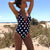 2019 Striped Swimwear One Piece Swimsuit Women Backless Monokini Swimsuit Sport Bodysuit Beach Bathing Suit Swim Red White