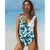 2019 Swimsuit Women One Piece Monokini Vintage Swimwear Slimming Bodysuit Female Black Bathing Suit Wide Strap Deep V Beach Wear