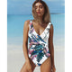 2019 Swimsuit Women One Piece Monokini Vintage Swimwear Slimming Bodysuit Female Black Bathing Suit Wide Strap Deep V Beach Wear