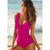2019 Swimsuit Women One Piece Monokini Vintage Swimwear Slimming Bodysuit Female Black Bathing Suit Wide Strap Deep V Beach Wear