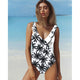 2019 Swimsuit Women One Piece Monokini Vintage Swimwear Slimming Bodysuit Female Black Bathing Suit Wide Strap Deep V Beach Wear