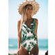 2019 Swimsuit Women One Piece Monokini Vintage Swimwear Slimming Bodysuit Female Black Bathing Suit Wide Strap Deep V Beach Wear