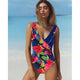 2019 Swimsuit Women One Piece Monokini Vintage Swimwear Slimming Bodysuit Female Black Bathing Suit Wide Strap Deep V Beach Wear