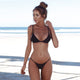 2019 Woman Thong Swim Set Sexy Swimwear Micro Swim Suits Girls Biquinis Female Solid Swimsuit Bathing Suits