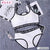 2019 Women Stripes Underwear Set High Brand Romantic Temptation Bra Set Push Up Bra and Panties Set Wireless Padded Lingeries