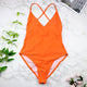 2019 women Swimwear Sexy high cut one piece swimsuit Backless swim suit Black White Red  thong Bathing suit female Monokini 2741