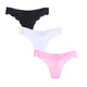 3pcs/lot Seamless Panties Ladies Thong Low Waist Women Sexy G String Solid Underwear