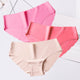 3pcs/lot Sexy Panties For Women Briefs Set Seamless Lingerie Solid Mid-Waist Cotton Panty Female Underpants Underwear #F