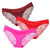 3pcs/lot  Sexy Women Panties set Lace Briefs Ice Silk Seamless Underwear Thong Lingerie Transparent Underpants String Pants #D