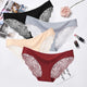 3pcs/lot  Sexy Women Panties set Lace Briefs Ice Silk Seamless Underwear Thong Lingerie Transparent Underpants String Pants #D