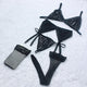 4pcs Sexy Lingerie Set Temptation Lace Push Up Transparent Bra Set Erotic Women Underwear Bras & G-String & Net Socks & Sling