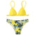 5 Color!! Sexy Swimwear Women Bikini Set Print Leaves