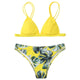 5 Color!! Sexy Swimwear Women Bikini Set Print Leaves