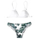 5 Color!! Sexy Swimwear Women Bikini Set Print Leaves