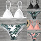 5 Color!! Sexy Swimwear Women Bikini Set Print Leaves