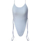 5 Colors Sexy High Cut Leg Thong One Piece Swimsuit