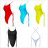 5 Colors Sexy High Cut Leg Thong One Piece Swimsuit