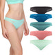 6 Pack Invisible Silk Underwear G-string Briefs Girl Nylon Spandex Hipster