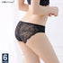 6 Pcs Women Gorgeous Lace Briefs Plus size Panties Mesh Transparent Briefs Female Underwear Multipack Panties Low-Rise Lingerie