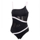 Andzhelika Sexy One Shoulder One Piece Swimsuit 2019 New Off Shoulder Mesh Patchwork Swimwear Bodysuit Bathing Suit Monokini