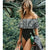 Ashgaily Black Lace Flounce Off Shoulder Swimsuit Women Sexy Bodysuit Monokini Swimwear Ruffle One Piece Swimsuit Bathing Suit