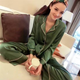 Long Sleeve Suit Female Sleep Two Piece Set Loungewear