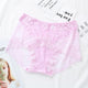 Big Size Underwear Women Panties Sexy Lace Briefs Transparent Seamless Lingerie Cotton Hollow Out High-Rise For Weight 100KG MM