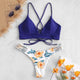 Bikini 2019 Sexy WWomen Bikini Cut Flower Two Piece Swimsuit Pushups Swimwear Beachwear Off shoulder swimsuit female Y